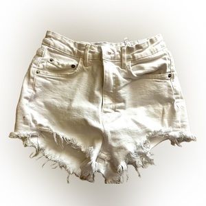 White denim cut off shorts size 4 36